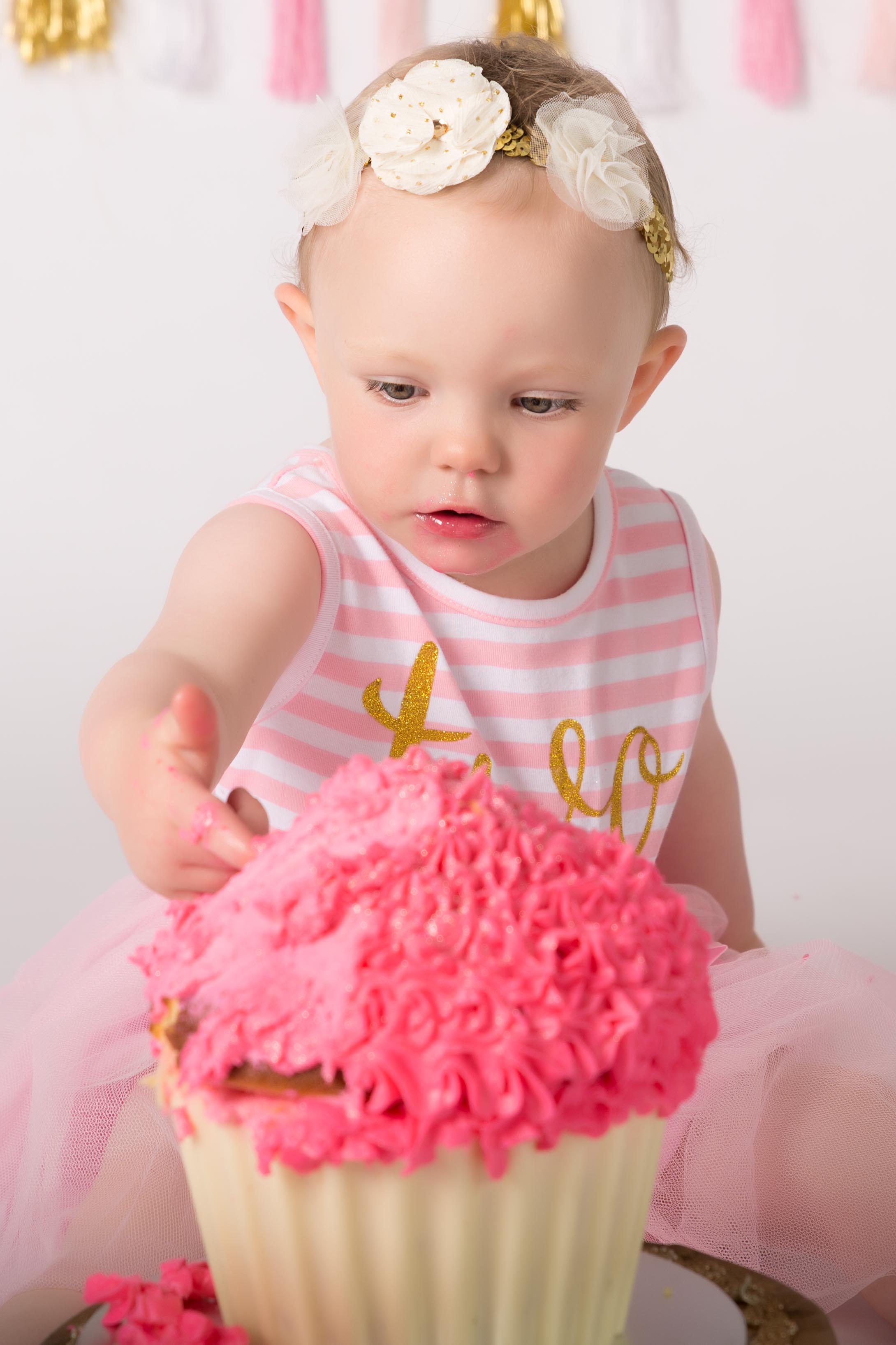 Big bite of birthday cake 