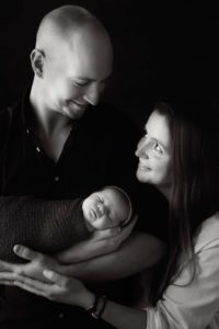 Mum, Dad and newborn baby for newborn photography 