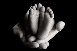 Newborn baby feet 