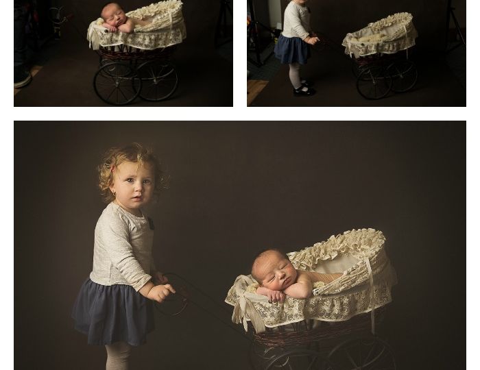 before and after newborn photography